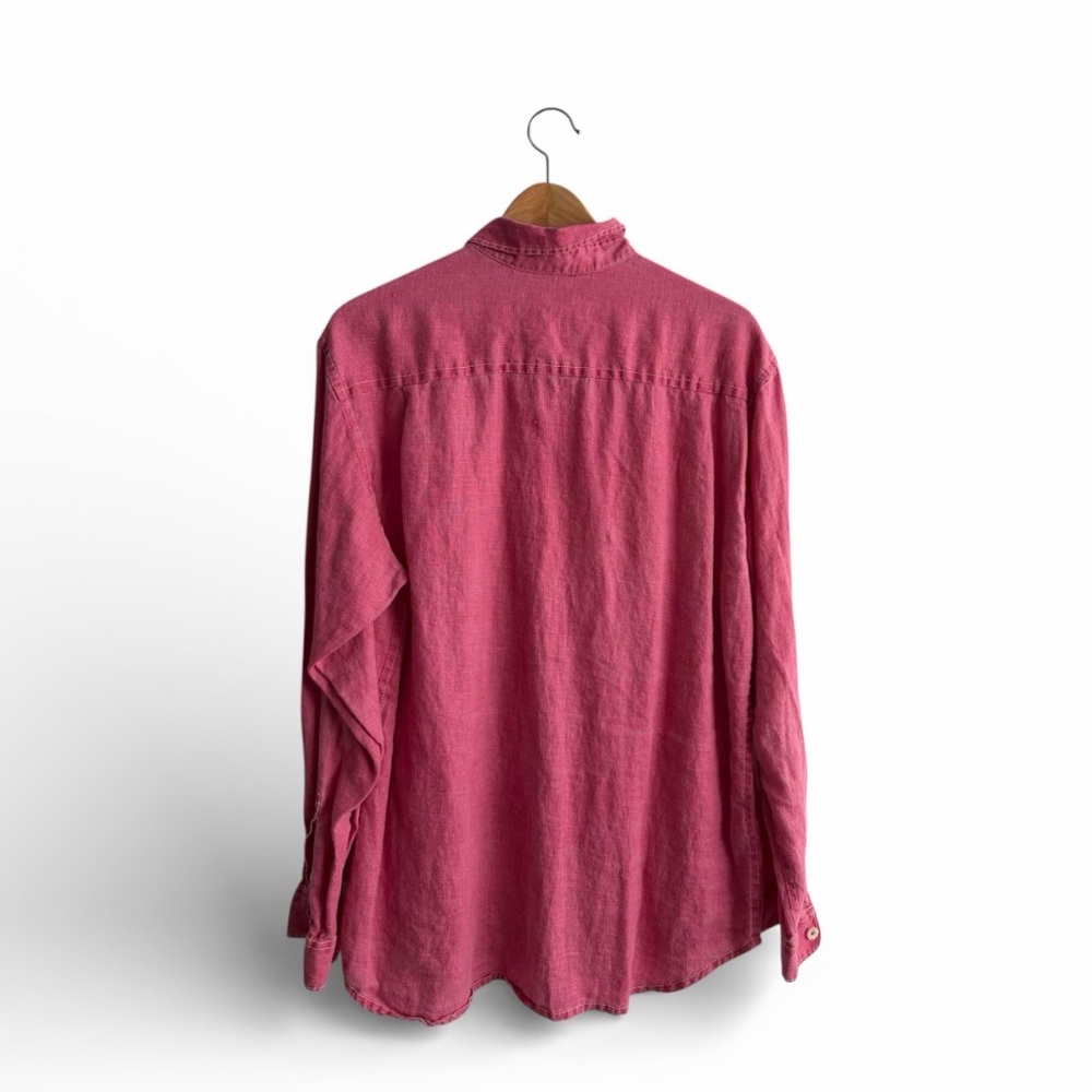 Tommy Bahama Men's Casual Red Button Down Shirt - Picture 3 of 10